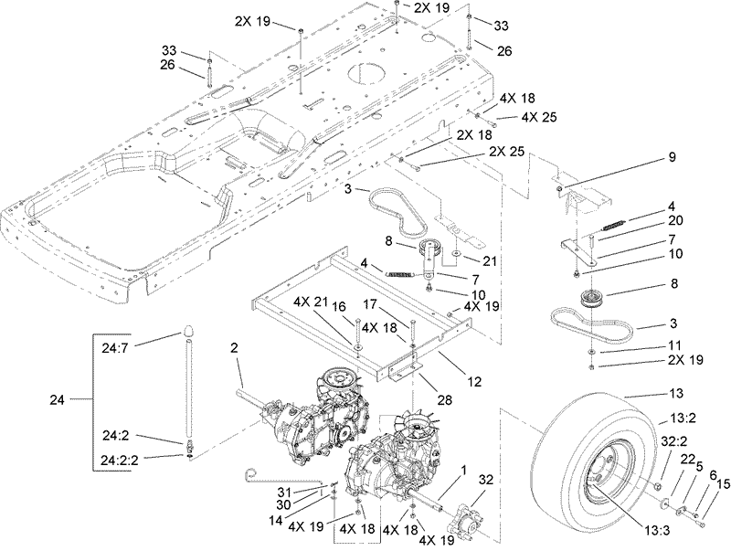 Hydro and Drive Belt Assembly