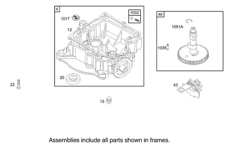 Crankcase Assembly Engine Briggs and Stratton 286H77 0165 E1