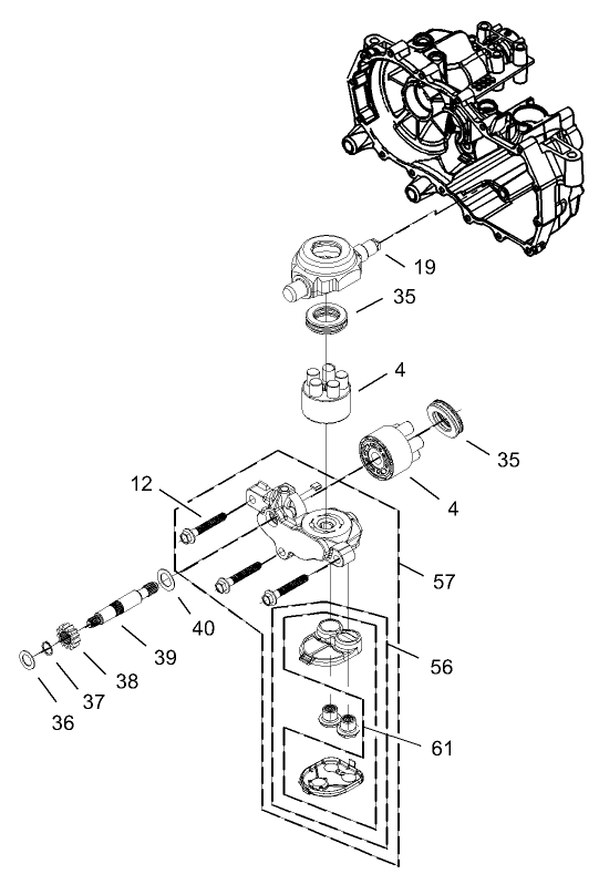 Cylinder Block Assembly RH Hydrostat No 105 3491