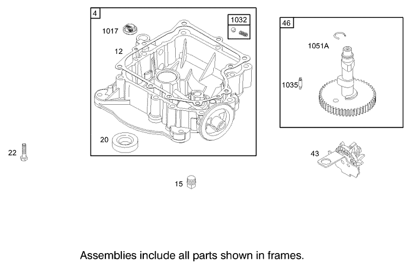 Crankcase Assembly Briggs and Stratton 286H77 0165 E1