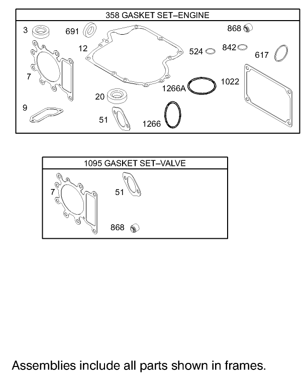 Gasket Assembly Briggs and Stratton 286H77 0165 E1
