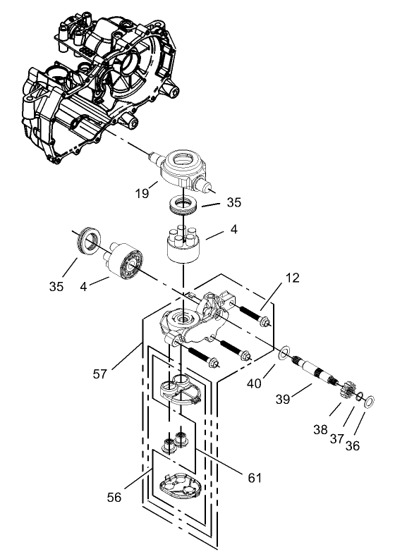 Cylinder Block Assembly LH Hydrostat No 105 3492
