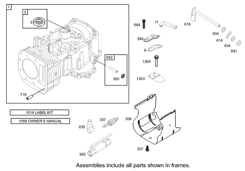 Cylinder Assembly Briggs and Stratton 31F777 0162 E1