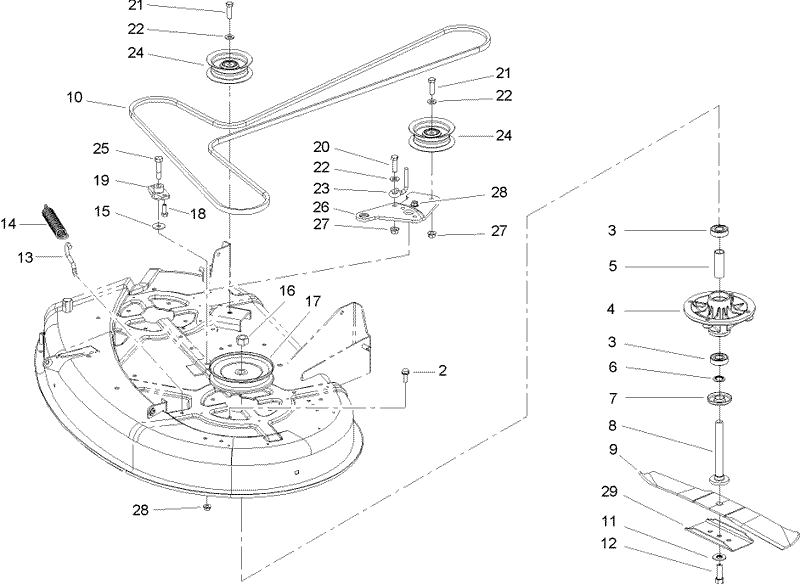 Spindle and Belt Drive Assembly