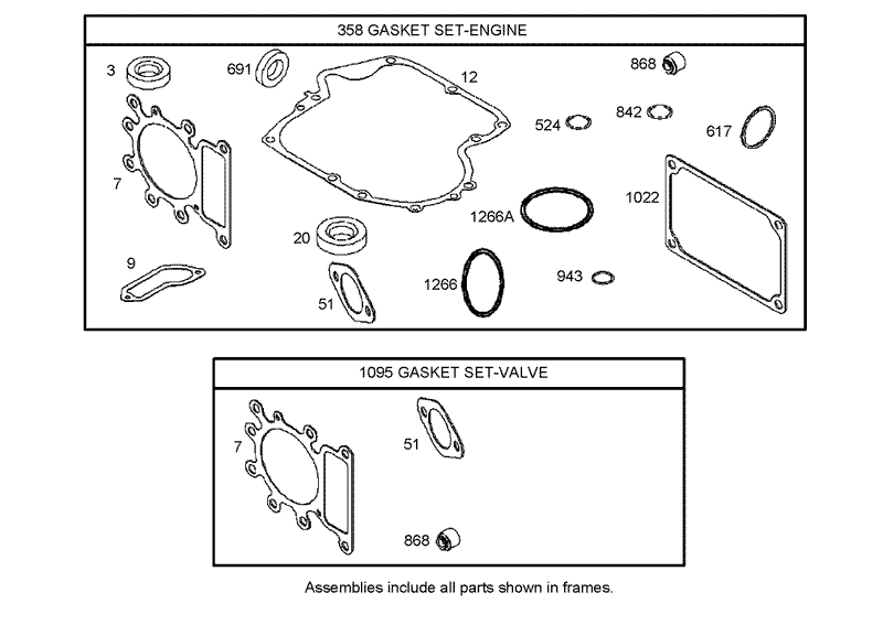 Gasket Assembly Briggs and Stratton Model 31H777 0168 E1