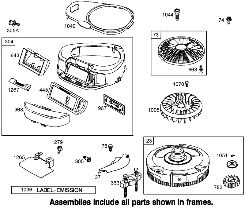 Blower Housing Assembly Briggs and Stratton 31K777 0190 E1