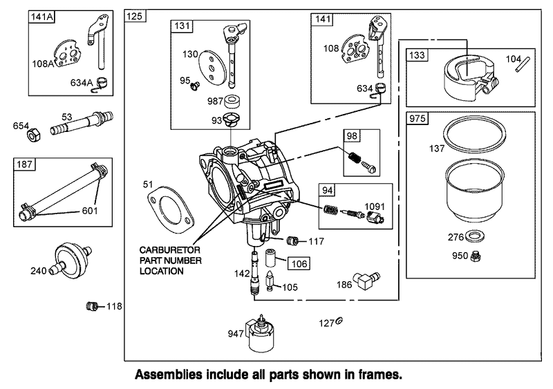 Carburetor Assembly Briggs and Stratton 31K777 0190 E1