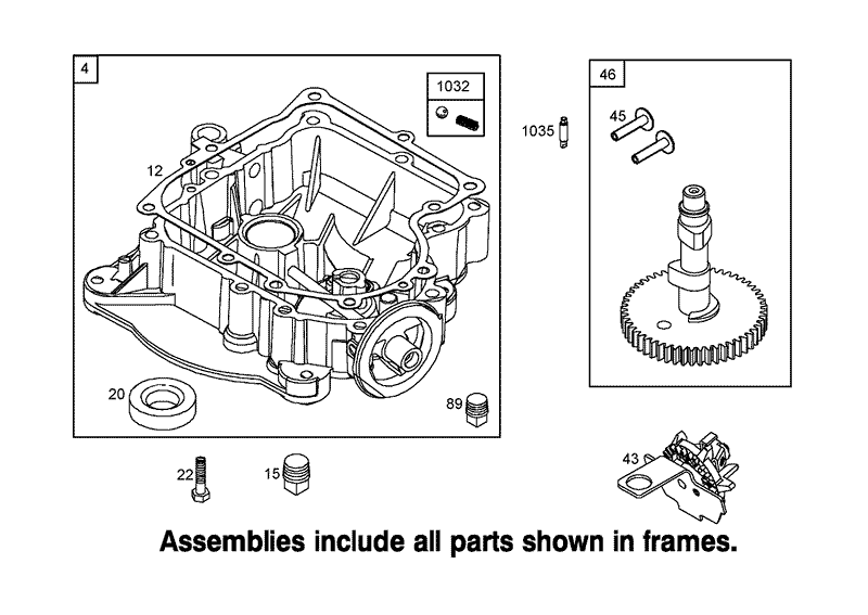 Crankcase Assembly Briggs and Stratton 31K777 0190 E1
