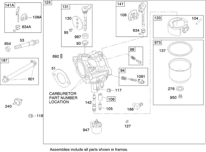 Carburetor Assembly Briggs and Stratton 31H777 0168 E1