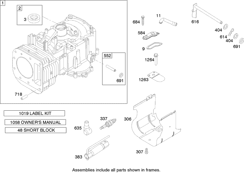 Cylinder Assembly Briggs and Stratton 31H777 0168 E1