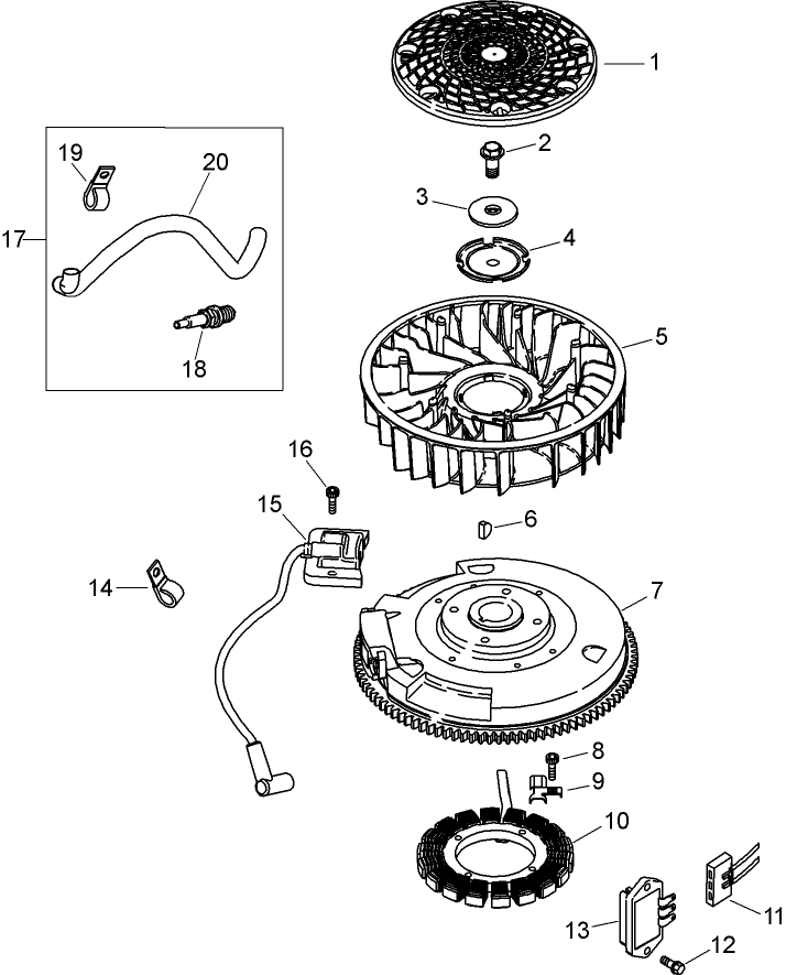 Ignition and Electrical Assembly Kohler SV590 0019