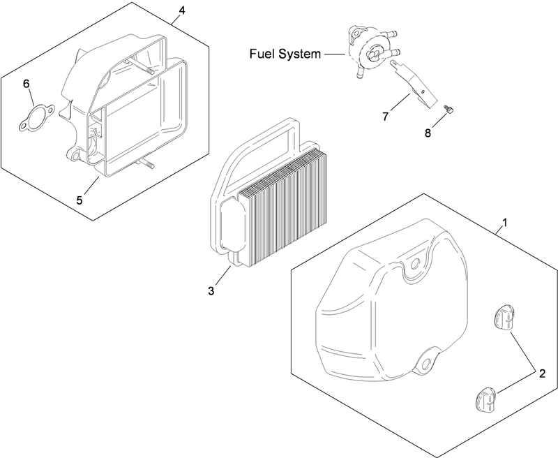 Air Intake and Filtration Assembly Kohler SV590 0212