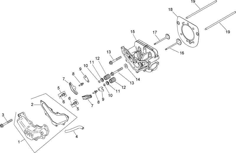 Head Valve and Breather Assembly Kohler SV610 0020