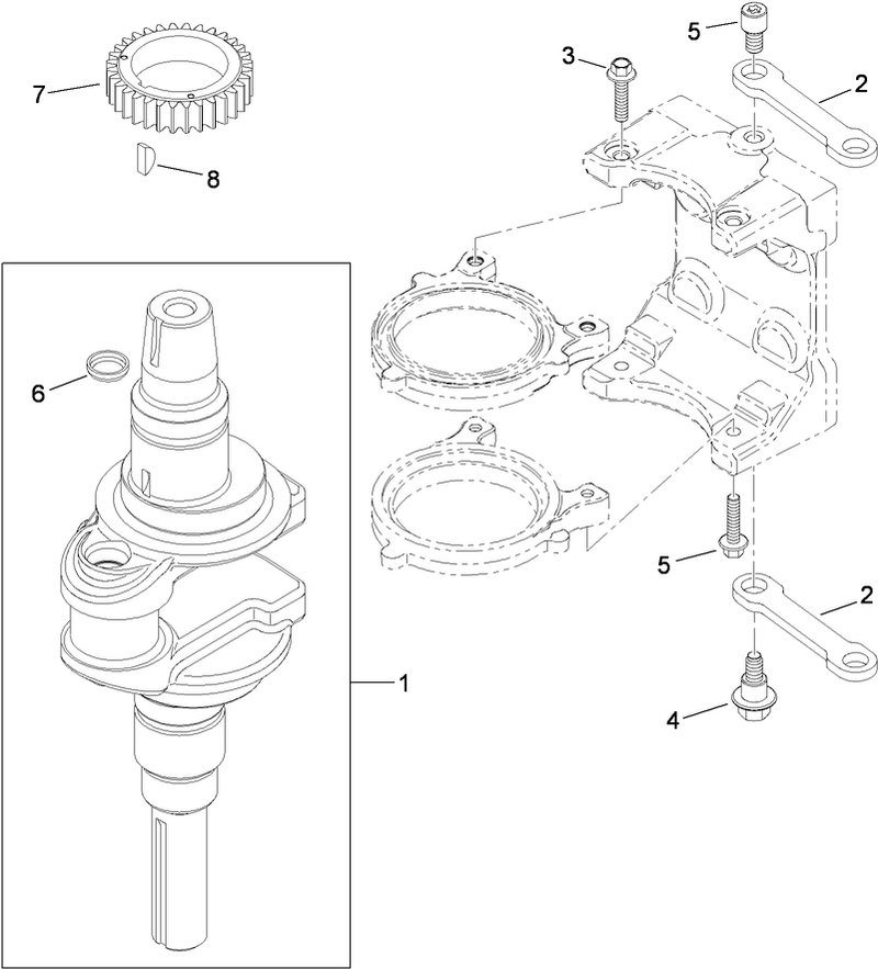 Crankshaft Assembly Kohler SV610 0211