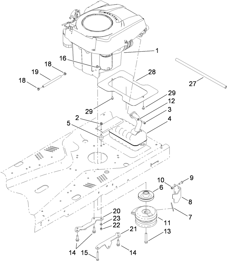 Engine and Clutch Assembly