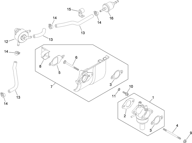 Fuel System Assembly Kohler SV610 0211