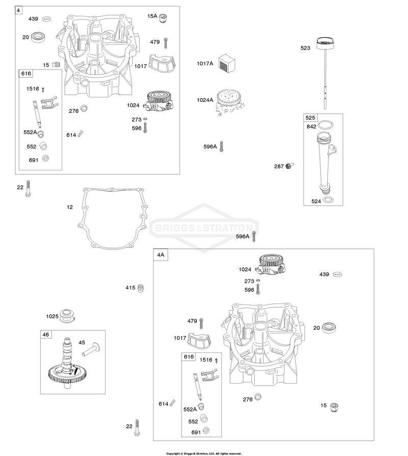Engine Sumps, Camshaft, Dipstick Tube