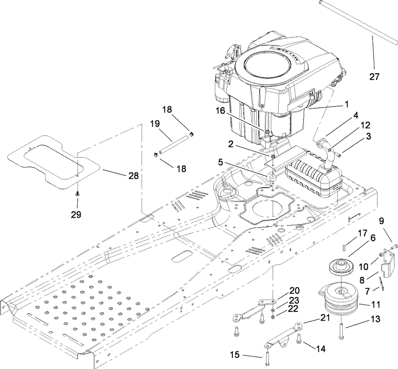 Engine and Clutch Assembly