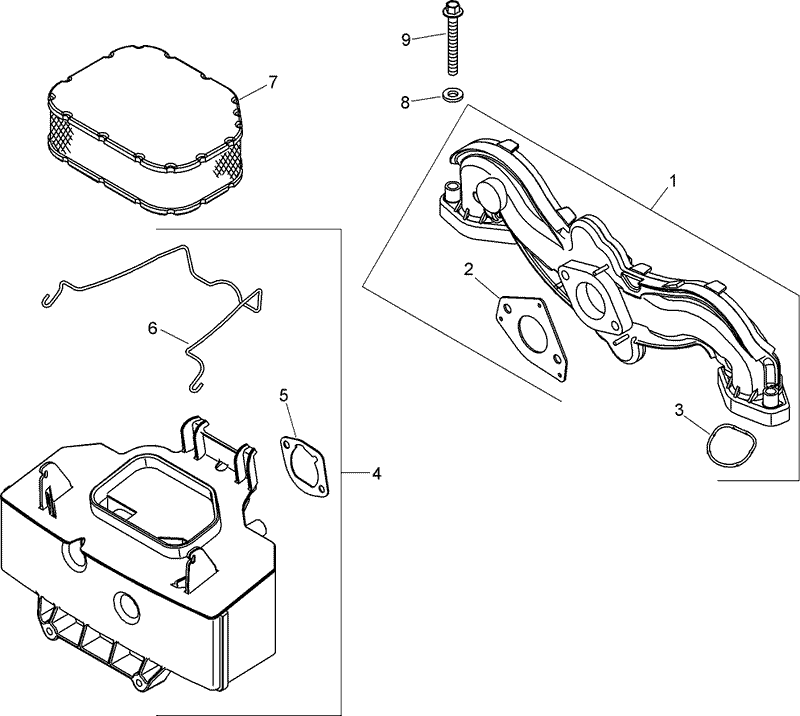 Air Intake and Filtration Assembly Kohler SV720 0029