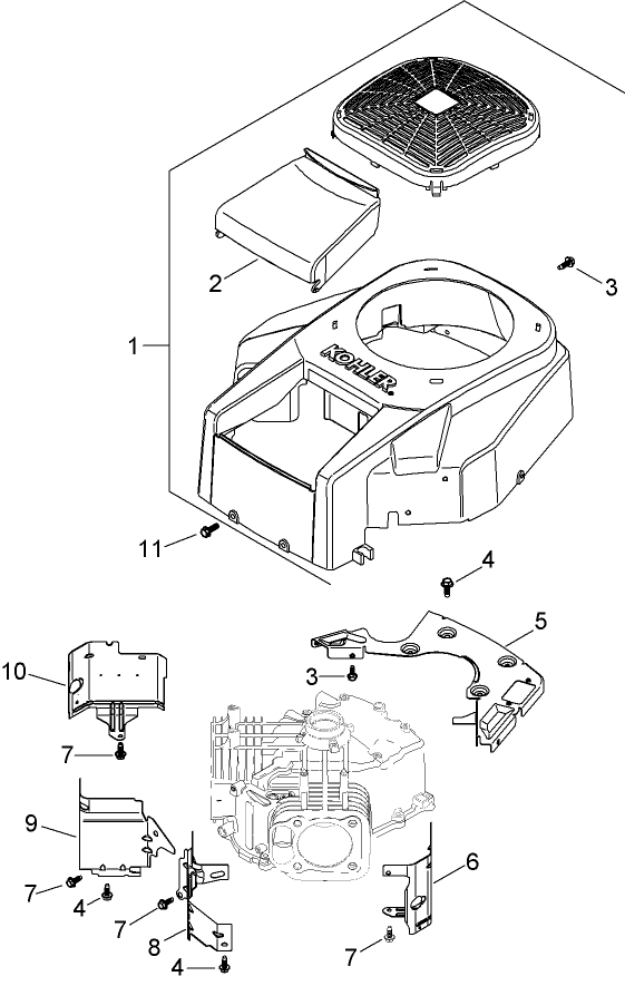 Blower Housing Assembly Kohler SV720 0029