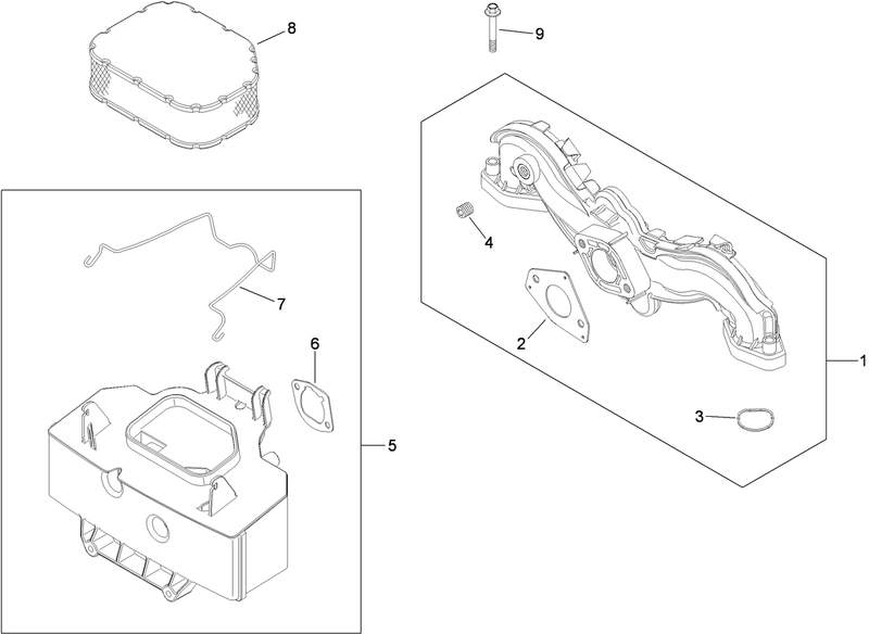 Air Intake and Filtration Assembly Kohler SV720 0039