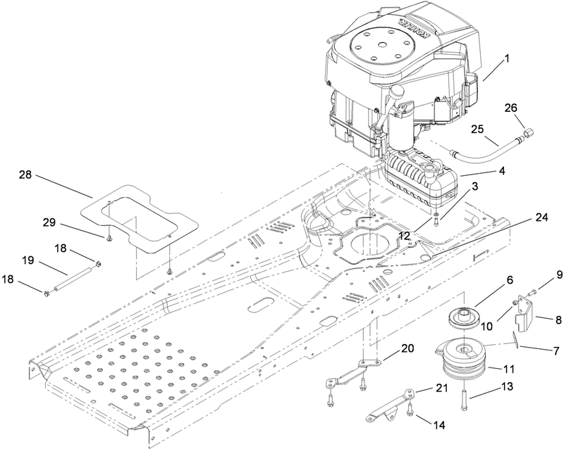 Engine and Clutch Assembly