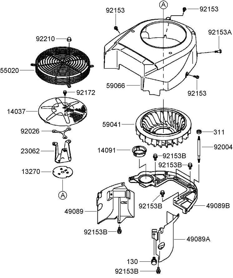 Cooling Equipment Assembly Kawasaki FH641V AS31