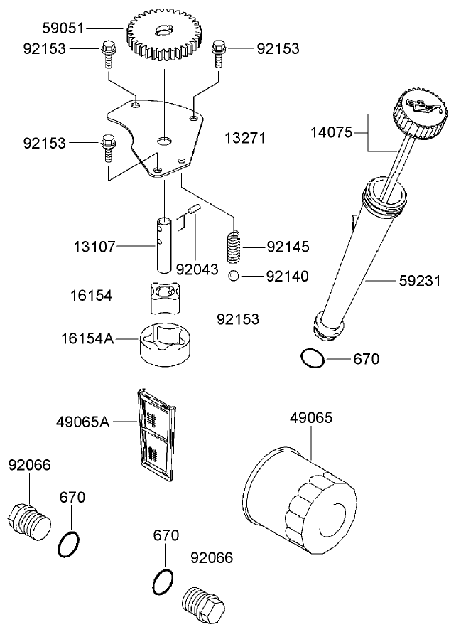 Lubrication Equipment Assembly Kawasaki FH641V AS31