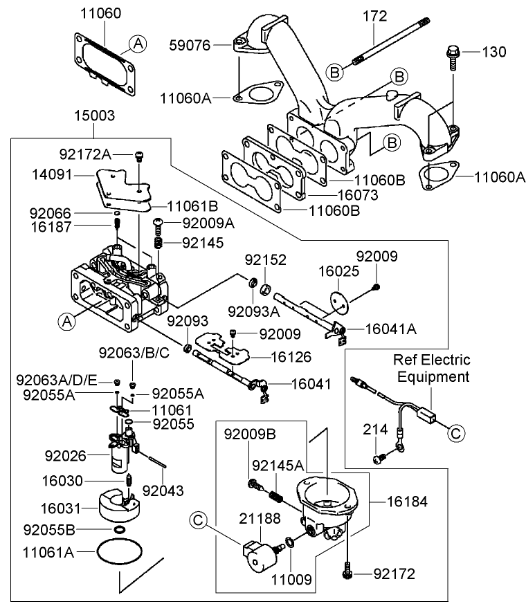 Carburetor Assembly Kawasaki FH641V AS31