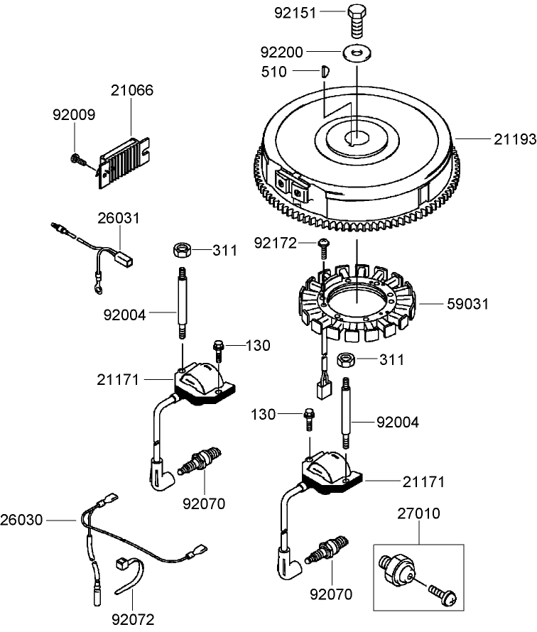 Electric Equipment Assembly Kawasaki FH641V AS31