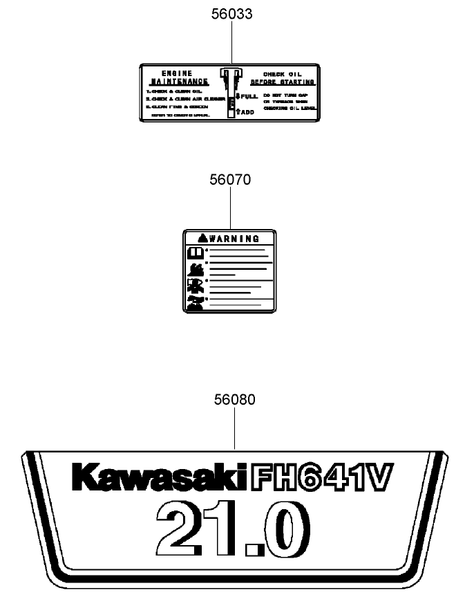 Label Assembly Kawasaki FH641V AS31