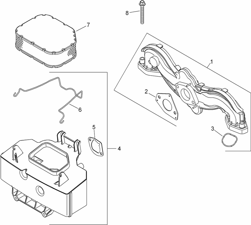Air Intake and Filtration Assembly Kohler SV730 0025