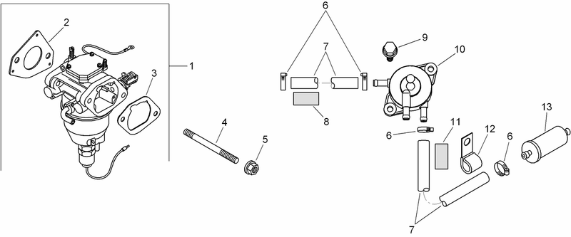 Fuel System Assembly Kohler SV730 0025