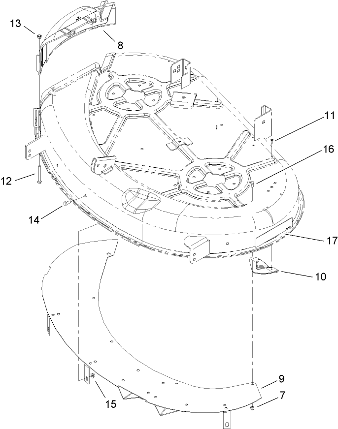 42 Inch Deck Recycler Assembly