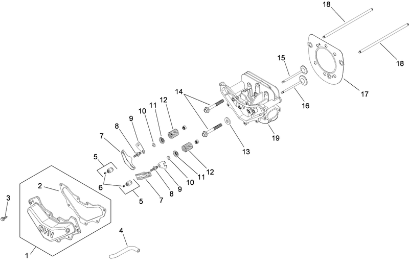 Head Valve and Breather Assembly Kohler SV590 0213