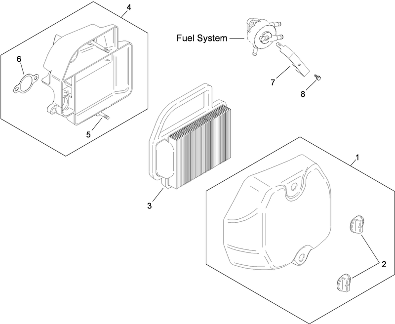 Air Intake and Filtration Assembly Kohler SV590 0213