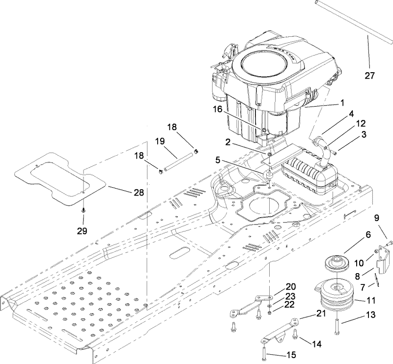 Engine and Clutch Assembly