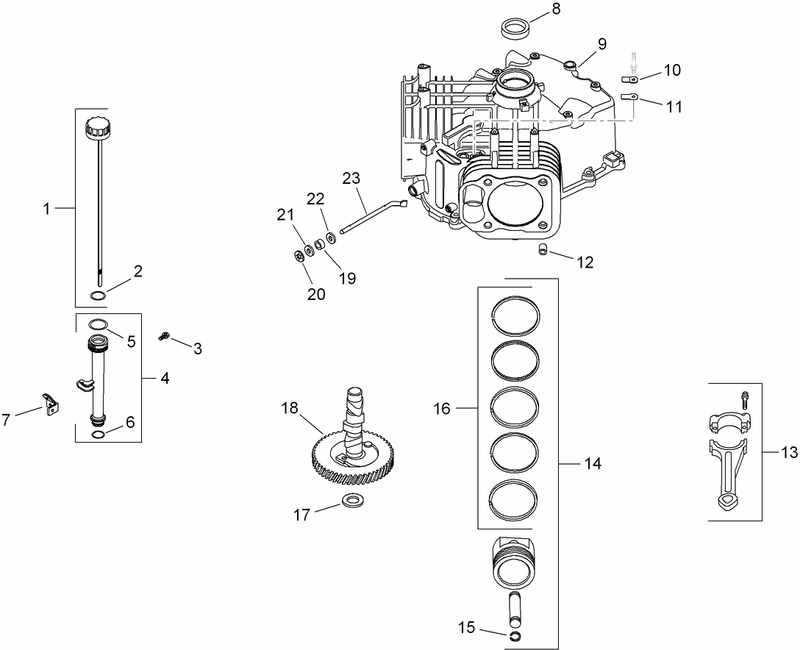 Crankcase Assembly Kohler SV710 0027