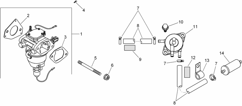 Fuel System Assembly Kohler SV710 0027