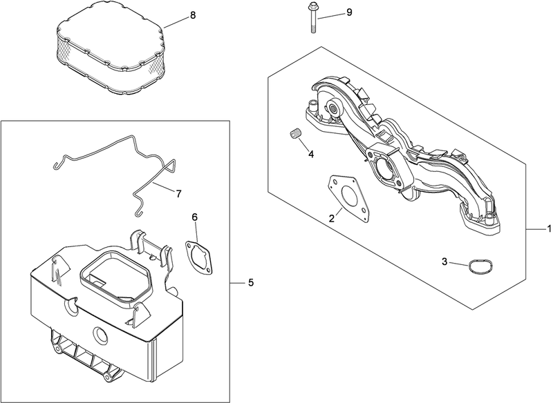 Air Intake and Filtration Assembly Kohler SV710 0031