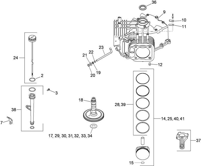 Crankcase Assembly Kohler SV710 0031