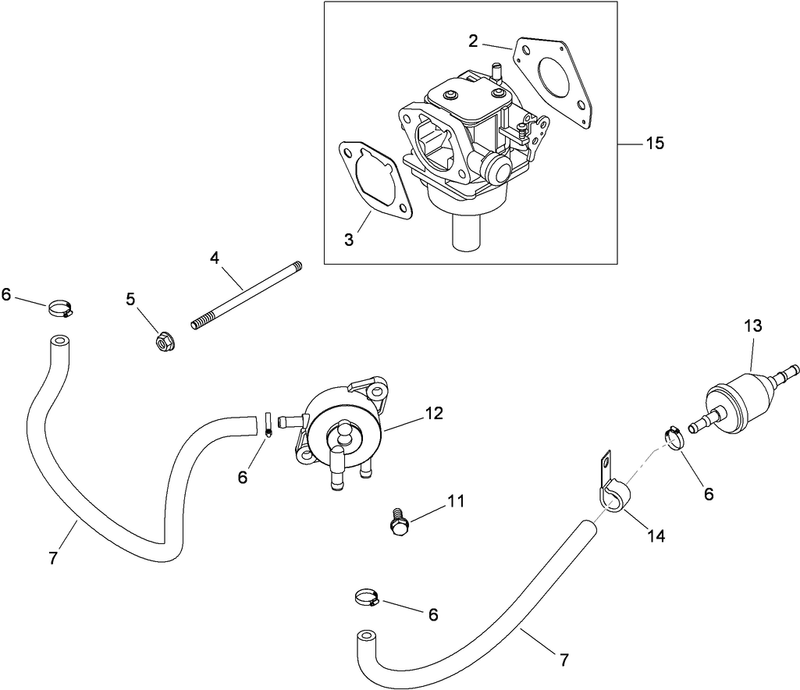 Fuel System Assembly Kohler SV710 0031