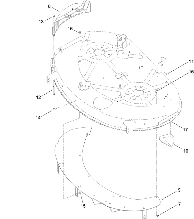 42 Inch Deck Baffle Assembly