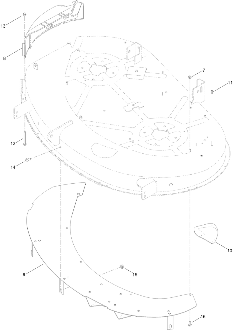 42 Inch Deck Baffle Assembly