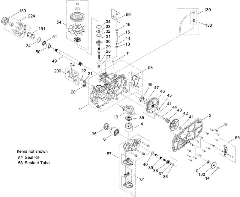 LH Hydro Transaxle Assembly No 119 3350