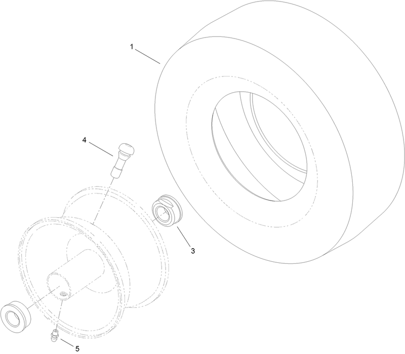 13 Inch Wheel and Tire Assembly No 119 3473
