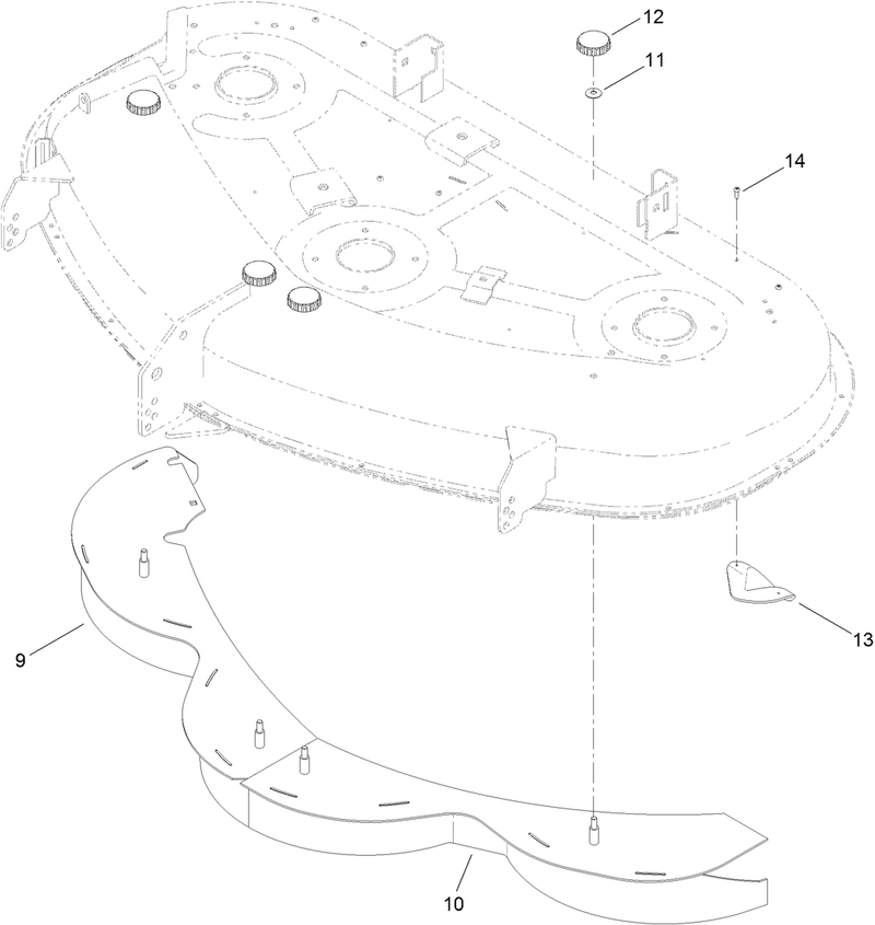50 Inch Deck Baffle Assembly