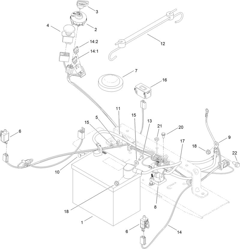 Battery and Electrical Assembly