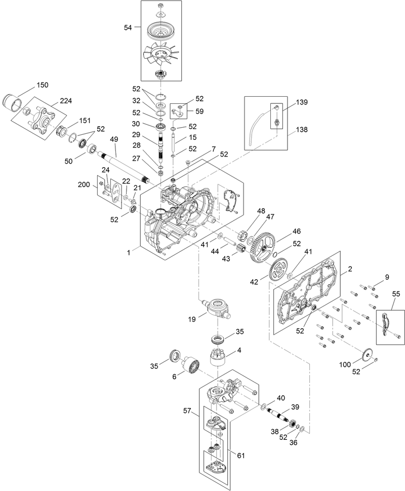 Left Hand Hydro Transaxle Assembly No 119 3350