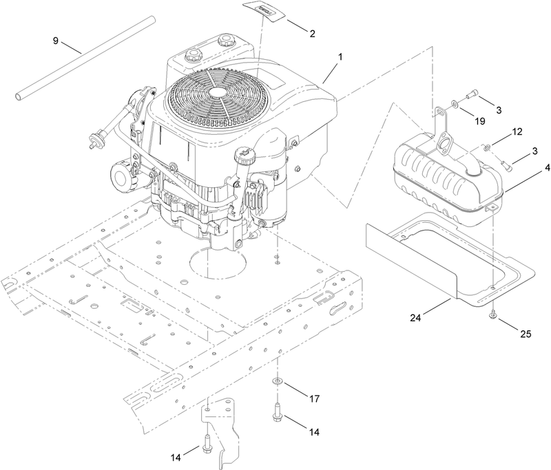 Engine and Exhaust Assembly